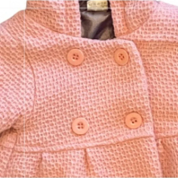 KIDS TALES BABY PINK JACKET GIRLS COAT WINTER HOLIDAY TOP SIZE 12 18 MTH - Picture 2 of 4